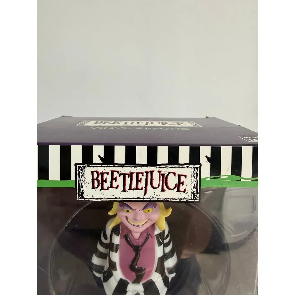 Beetlejuice CultureFly Vinyl Figure 4.5in Horror Goth Striped Suit Boxed TV 2024